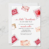 Letter Briefmarke Sweetheart Valentine Baby Dusche Einladung (Vorderseite)