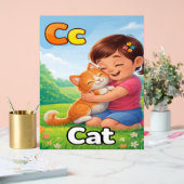 Letter C Alphabet Poster – C is for Cat Cute Kids (Hochzeit)