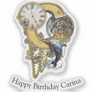 Letter C Birthday-Anpassungsaufkleber Aufkleber