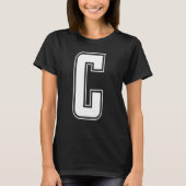 Letter C Capital Alphabet Initial Cheerleading Mon T-Shirt (Vorderseite)