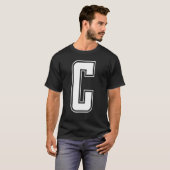 Letter C Capital Alphabet Initial Cheerleading Mon T-Shirt (Vorne ganz)