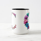 Letter C Coffee Tasse - Blumendesign für Geschenke (Mittel)