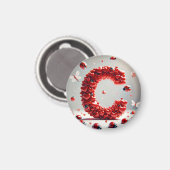 Letter C Creative Heart Cluster Magnet (Vorderseite/Rückseite)