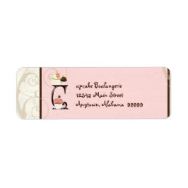Letter C Cupcake Business Address Mailing Labels