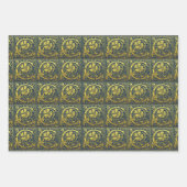 Letter C Erste Imitat Gold Geschenkpapier Set (Vorderseite 2)