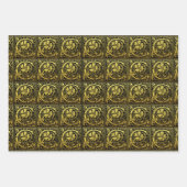 Letter C Erste Imitat Gold Geschenkpapier Set (Vorderseite)