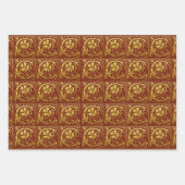 Letter C Erste Imitat Gold Geschenkpapier Set (Vorderseite 3)