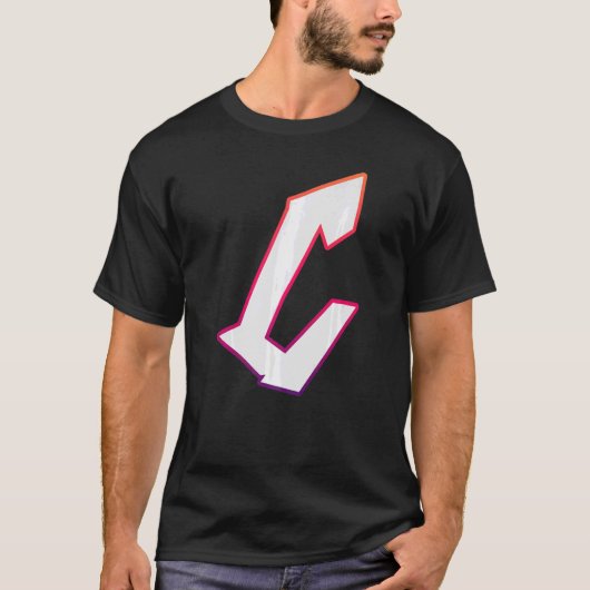 Letter C Graffiti Street Letter C Typografie Alpha T-Shirt (Vorderseite)