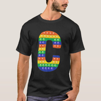 Letter C Hauptstadt Alphabet Fidget Pop Es Funny M T-Shirt