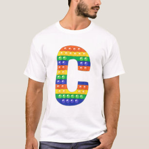 Letter C Hauptstadt Alphabet Fidget Pop Es Funny M T-Shirt