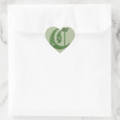 Letter C Heftaufkleber Herz-Aufkleber (Tasche)