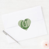 Letter C Heftaufkleber Herz-Aufkleber (Umschlag)