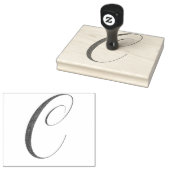 Letter C Kalligraphie Gummi Briefmarke. Gummistempel (Stempel)