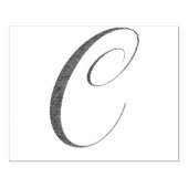 Letter C Kalligraphie Gummi Briefmarke. Gummistempel (Prägung)