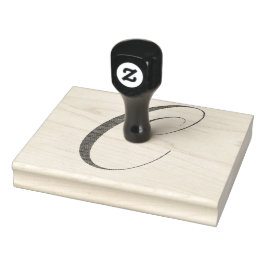 Letter C Kalligraphie Gummi Briefmarke. Gummistempel