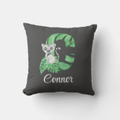 Letter C Lemur Throw Kissen (Vorderseite)