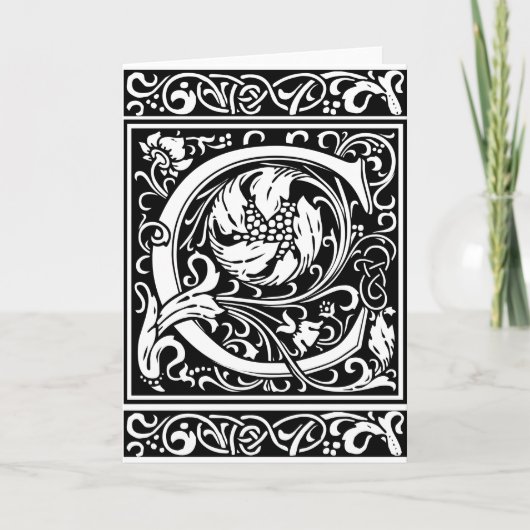 Letter C Medieval Monogram Vintag Initial (Vorderseite)