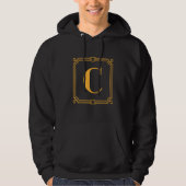 Letter C Monogram Alphabet C Initial Geometric Dec Hoodie (Vorderseite)
