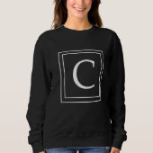 Letter C Monogram English Alphabet C Initial Gray  Sweatshirt (Vorderseite)