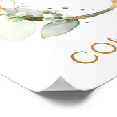 Letter C Monogram Green & gold foliing Kinderzimme Poster (Ecke)