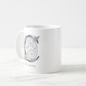 Letter C Monogram Modern Name Kaffeetasse (Vorderseite Links)
