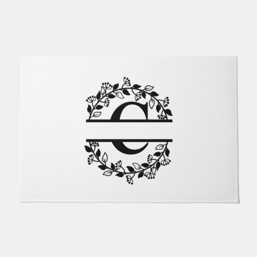 Letter C Monogram Personalisiert Fußmatte (Vorderseite)