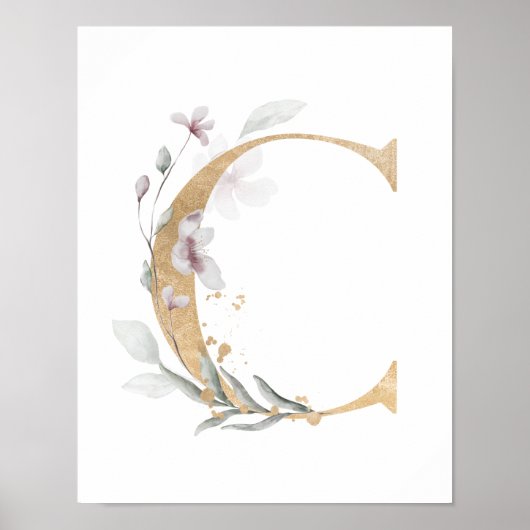 Letter C Monogram Poster (Vorne)