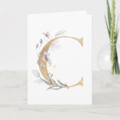 Letter C Monogramm Karte (Vorderseite)