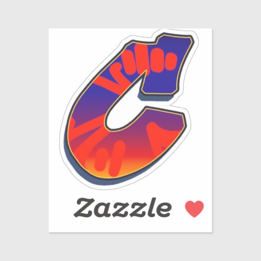 Letter C -  Night Sky Aufkleber (Blatt)