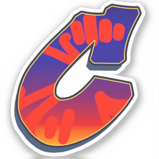 Letter C - Night Sky Aufkleber (Vorderseite)