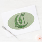 Letter C Oval-Aufkleber Ovaler Aufkleber (Umschlag)