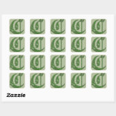 Letter C Square Sticker (Blatt)