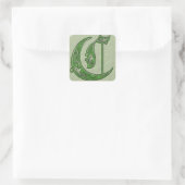 Letter C Square Sticker (Tasche)