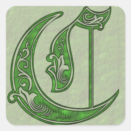 Letter C Square Sticker (Vorderseite)