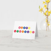 Letter Candy Birthday Karte (Gelbe Blume)