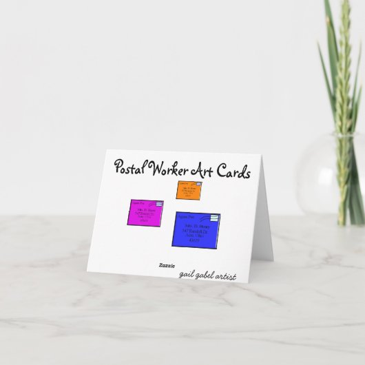 Letter Carrier "Danke"-Notizen Dankeskarte (Rückseite)