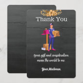 Letter Carrier Mailman Postal Mail Carrier Dankeskarte (Vorne/Hinten)