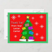 Letter Carrier (Mailman) Vielen Dank Postkarten (Vorne/Hinten)