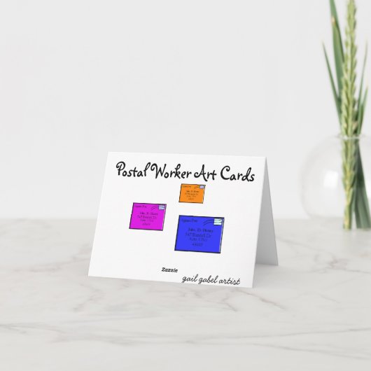 Letter Carrier Vielen Dank Karten (Rückseite)