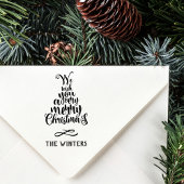 Letter Christmas Tree Holiday Permastempel