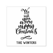 Letter Christmas Tree Holiday Permastempel (Design)