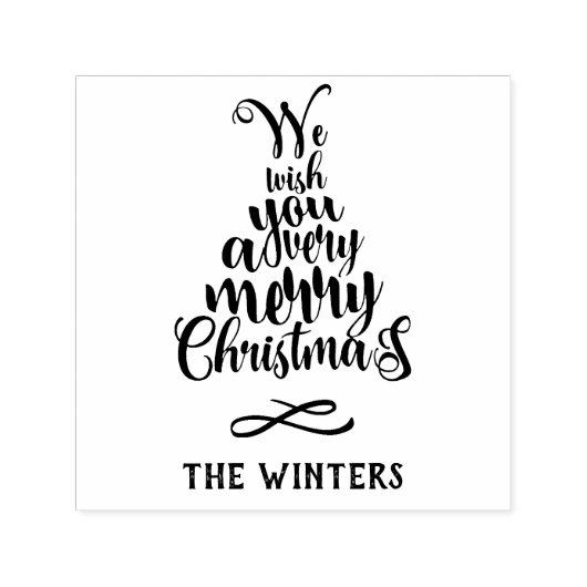 Letter Christmas Tree Holiday Permastempel (Design)