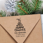 Letter Christmas Tree Holiday Rücksendeadresse Permastempel