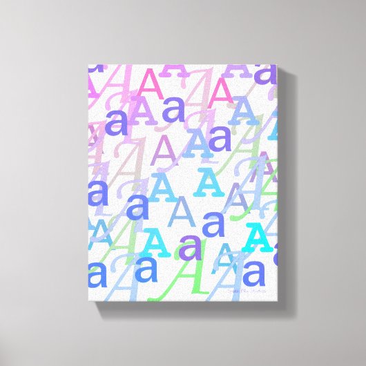 Letter Confetti "A" Leinwanddruck (Vorderseite)