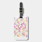 Letter Confetti "C" Gepäckanhänger (Vorderseite vertikal)