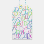 Letter Confetti "D" Geschenkanhänger (Vorderseite)
