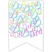 Letter Confetti "D" Wimpelkette (Erste Fahne)