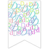 Letter Confetti "D" Wimpelkette (Dritte Fahne)
