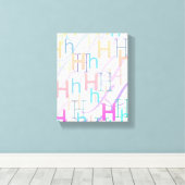 Letter Confetti "H" Leinwanddruck (Insitu (Holzboden))