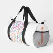  Letter Confetti "J"  Duffle Bag (Rechte Ecke)